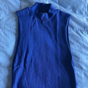 Top shop ribbed blue tank size is US 8 but it’s really an XS